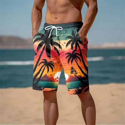 Ibiza Breeze 3D Coconut Tree Beach Shorts | Summer 2025